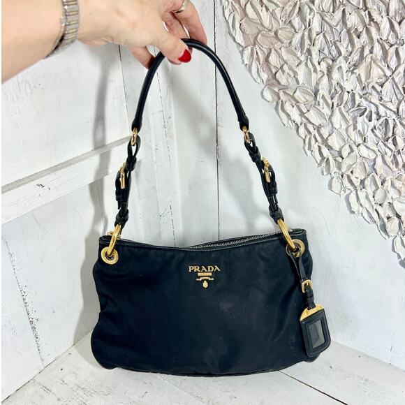 Prada Milano Tessuto Adjustable Single Strap Shoulder Handbag Black - Picture 2 of 16